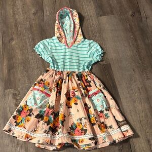 Matilda Jane Wonderment Sing a Song Chrissy Hooded Dress Size 12 NWOT